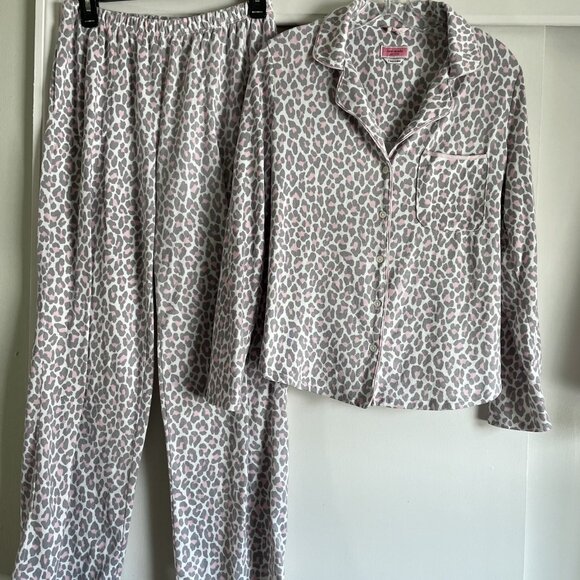 Kate Spade New York Pajamas 2 Piece SET Size S Pink Leopard Print PJ Top Pants - Picture 16 of 16
